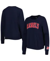 Women's Colosseum Navy Ole Miss Rebels Campanile Pullover Sweatshirt