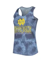 Women's Concepts Sport Navy Notre Dame Fighting Irish Billboard Tie-Dye Tank Top and Shorts Set