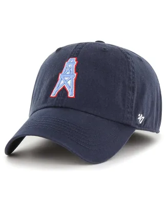Men's '47 Brand Navy Distressed Houston Oilers Gridiron Classics Franchise Legacy Fitted Hat
