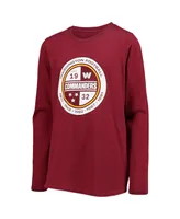 Big Boys Burgundy Washington Commanders Secondary Logo Long Sleeve T-shirt