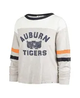 Women's '47 Brand Oatmeal Distressed Auburn Tigers Vault All Class Lena Long Sleeve T-shirt