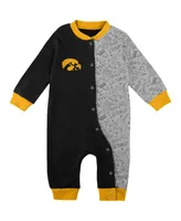 Infant Boys and Girls Black Iowa Hawkeyes Playbook Two-Tone Sleeper