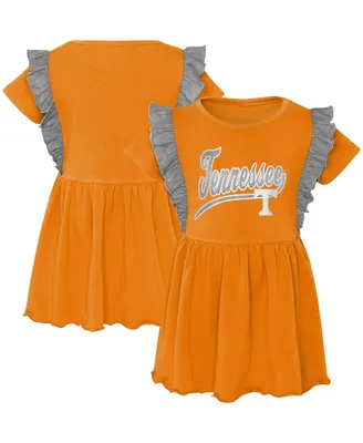 Girls Toddler Tennessee Orange Volunteers Too Cute Tri-Blend Dress
