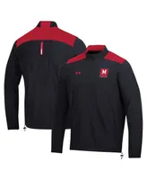 Men's Under Armour Black Maryland Terrapins 2023 Motivate Quarter-Zip Top