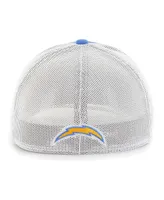 Men's '47 Brand Powder Blue Los Angeles Chargers Leather Head Flex Hat