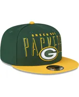 Men's New Era Green, Gold Green Bay Packers Headline 9FIFTY Snapback Hat