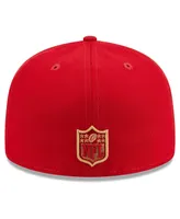 Men's New Era Scarlet San Francisco 49ers Main Patch 59FIFTY Fitted Hat