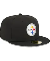 Men's New Era Black Pittsburgh Steelers Main 59FIFTY Fitted Hat