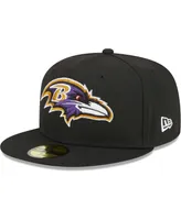 Men's New Era Black Baltimore Ravens Main 59FIFTY Fitted Hat