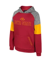 Big Boys Colosseum Cardinal Iowa State Cyclones Live Hardcore Raglan Pullover Hoodie