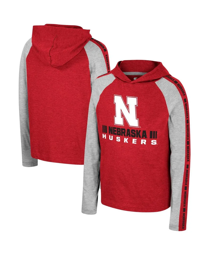 Lids Nebraska Huskers Colosseum Youth 2-Hit Team Pullover Hoodie - Scarlet