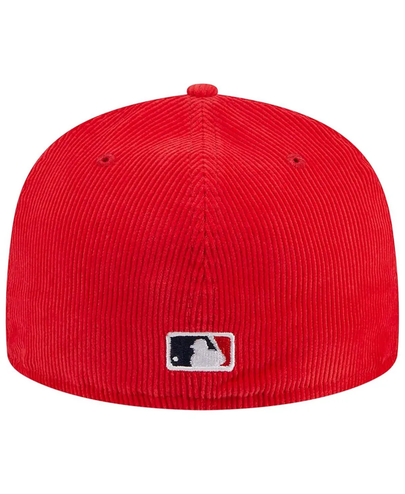 Men's New Era Red St. Louis Cardinals Throwback Corduroy 59FIFTY Fitted Hat