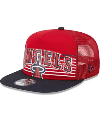 Men's New Era Red Los Angeles Angels Speed Golfer Trucker Snapback Hat