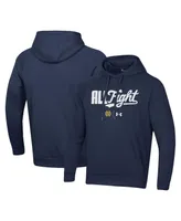 Men's Under Armour Navy Notre Dame Fighting Irish All Fight Raglan Pullover Hoodie