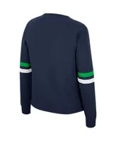 Women's Colosseum Navy Notre Dame Fighting Irish Talent Competition Raglan Pullover Sweatshirt