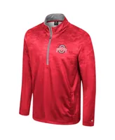 Men's Colosseum Scarlet Ohio State Buckeyes The Machine Half-Zip Jacket