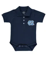 Infant Boys and Girls Navy North Carolina Tar Heels Polo Bodysuit