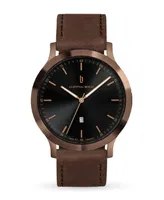 Lilienthal Berlin Men's Huxley Bronze Black Brown Leather Watch 40mm