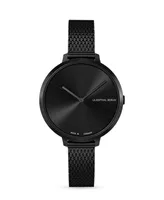 Lilienthal Berlin Women's Rosalux Black Sensation Black Stainless Steel Mesh Watch 30mm