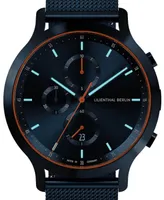 Lilienthal Berlin Men's Blue Orange Blue Stainless Steel Mesh Watch 42mm