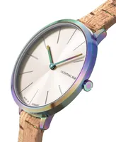 Lilienthal Berlin Women's Rosalux Rainbow Light Brown Cork Leather Watch 30mm