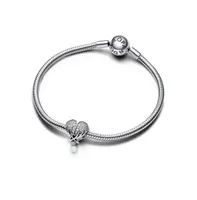 Pandora Cubic Zirconia Angel Wings Heart Charm