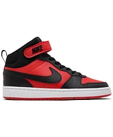 Nike Big Kids Court Borough Mid 2 Adjustable Strap Closure Casual Sneakers from Finish Line