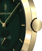 Lilienthal Berlin Men's The Classic Gold Green Gold-Tone Stainless Steel Mesh Watch 42mm
