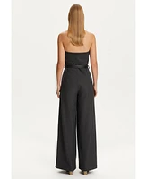 Nocturne Women's Belted Striped Jumpsuit