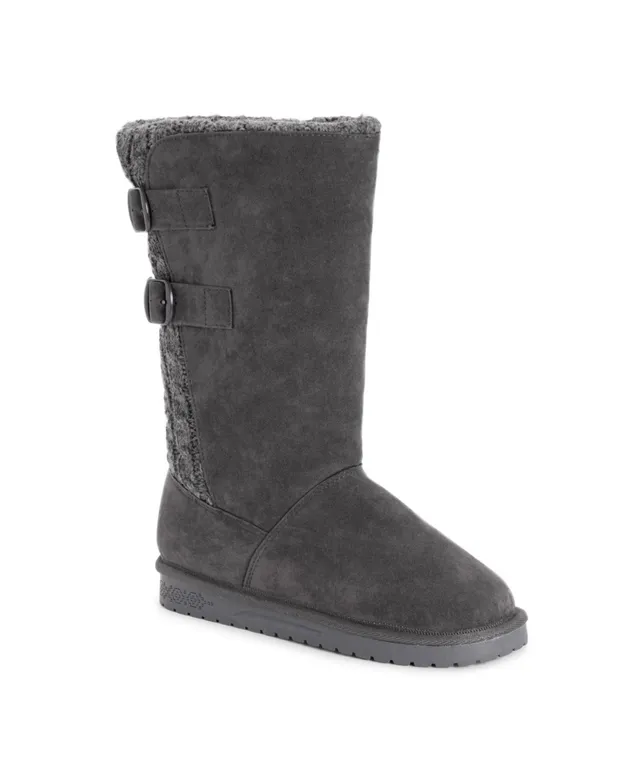 Muk Luks Womens Flexi New York Flat Heel Winter Boots