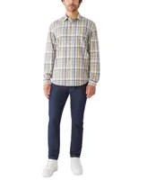 Frank And Oak Men's Relaxed-Fit Multi-Plaid Long-Sleeve Button-Up Shirt