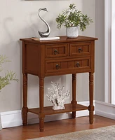 Convenience Concepts 23.75" Mdf Kendra 3 Drawer Hall Table with Shelf