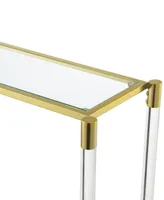 Convenience Concepts 44.25" Glass Royal Crest 2 Tier Acrylic Console Table