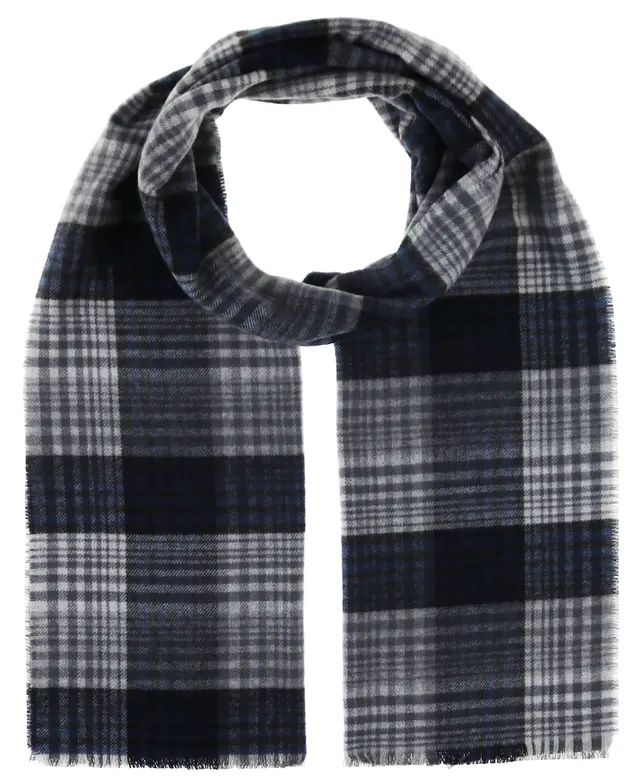 V. Fraas Men's Classic Plaid Cashmink Scarf - Macy's