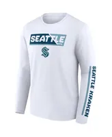 Men's Fanatics White Seattle Kraken Breakaway Combo Long Sleeve T-shirt