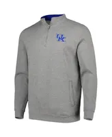 Men's Colosseum Heathered Gray Kentucky Wildcats Tortugas Quarter-Zip Sweatshirt