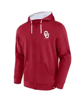 Men's Fanatics Crimson Oklahoma Sooners Power Index Full-Zip Hoodie