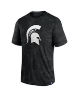 Men's Fanatics Black Michigan State Spartans Camo Logo T-shirt