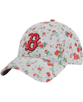 Women's New Era Gray Boston Red Sox Bouquet 9TWENTY Adjustable Hat