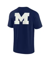 Men's and Women's Fanatics Signature Navy Michigan Wolverines Super Soft Short Sleeve T-shirt