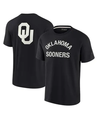 Men's and Women's Fanatics Signature Black Oklahoma Sooners Super Soft Short Sleeve T-shirt