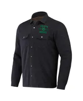 Men's Darius Rucker Collection by Fanatics Heather Charcoal Oregon Ducks Sherpa-Lined Full-Snap Shacket