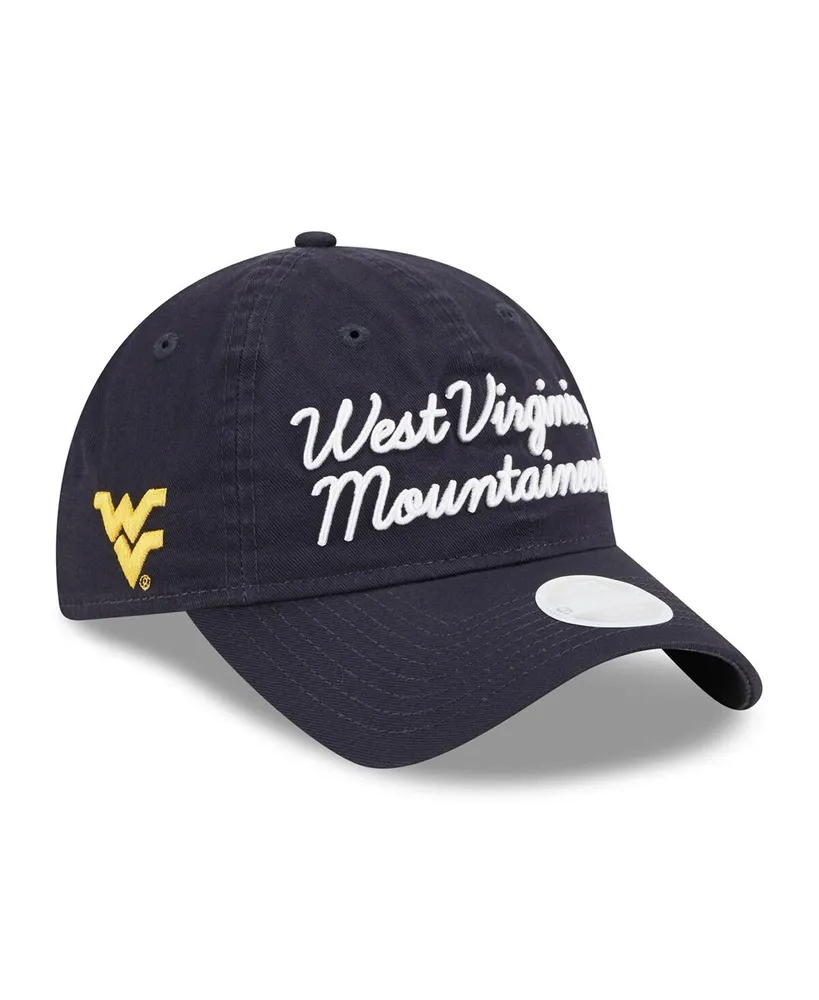 Women's New Era Navy West Virginia Mountaineers Script 9TWENTY Adjustable Hat