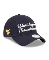 Women's New Era Navy West Virginia Mountaineers Script 9TWENTY Adjustable Hat