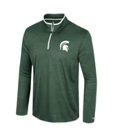 Men's Colosseum Green Michigan State Spartans Wright Quarter-Zip Windshirt