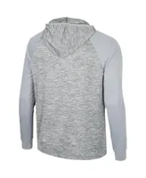 Men's Colosseum Gray Virginia Cavaliers Cybernetic Raglan Quarter-Zip Hooded Top