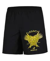 Men's Mitchell & Ness Bruce Lee Black Dragon's Head Script Shorts