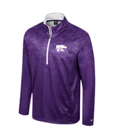 Men's Colosseum Purple Kansas State Wildcats The Machine Half-Zip Jacket