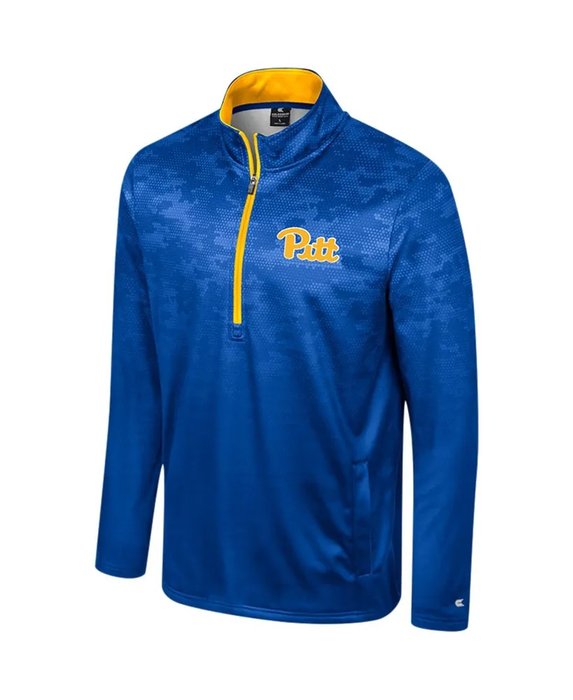 Men's Colosseum Royal Pitt Panthers The Machine Half-Zip Jacket