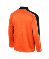 Men's Colosseum Orange Oregon State Beavers Marled Half-Zip Jacket